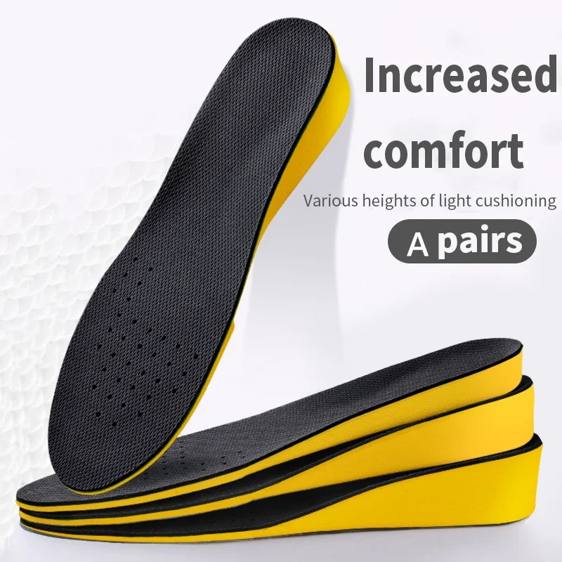 Купи 1 Pair of Men‘s and Women's 1.5-3.5cm Invisiable Height Increase Insoles Comfortable Breathable Orthopedic Insoles Foot Care за 244 рублей в магазине AliExpress