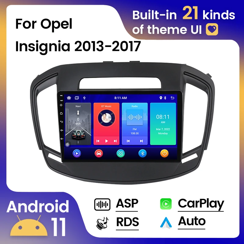 

Android 11 2DIN Headunit Car Radio For Buick Regal Opel Insignia 2014 2015 -2017 Stereo Multimedia Player Carplay+Auto WIFI 4G