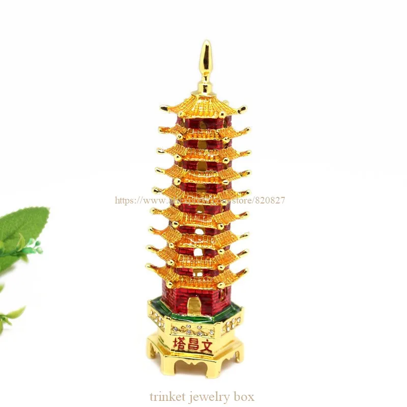 Asia Fengshui  Wen Chang Tower Trinket Display Statue