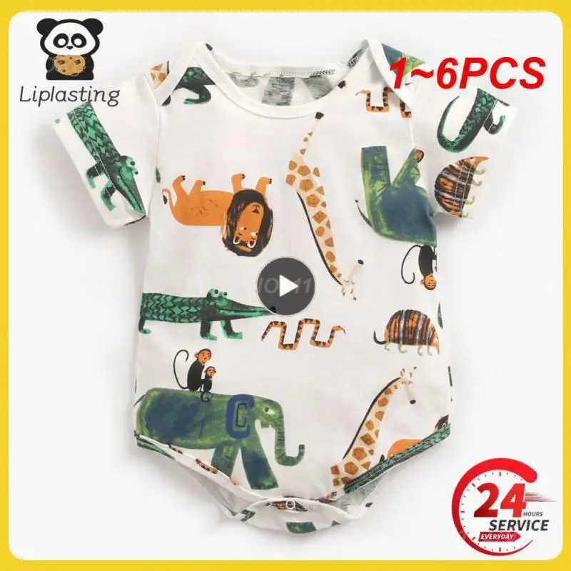 

1-6 шт., детское хлопковое боди с коротким рукавом