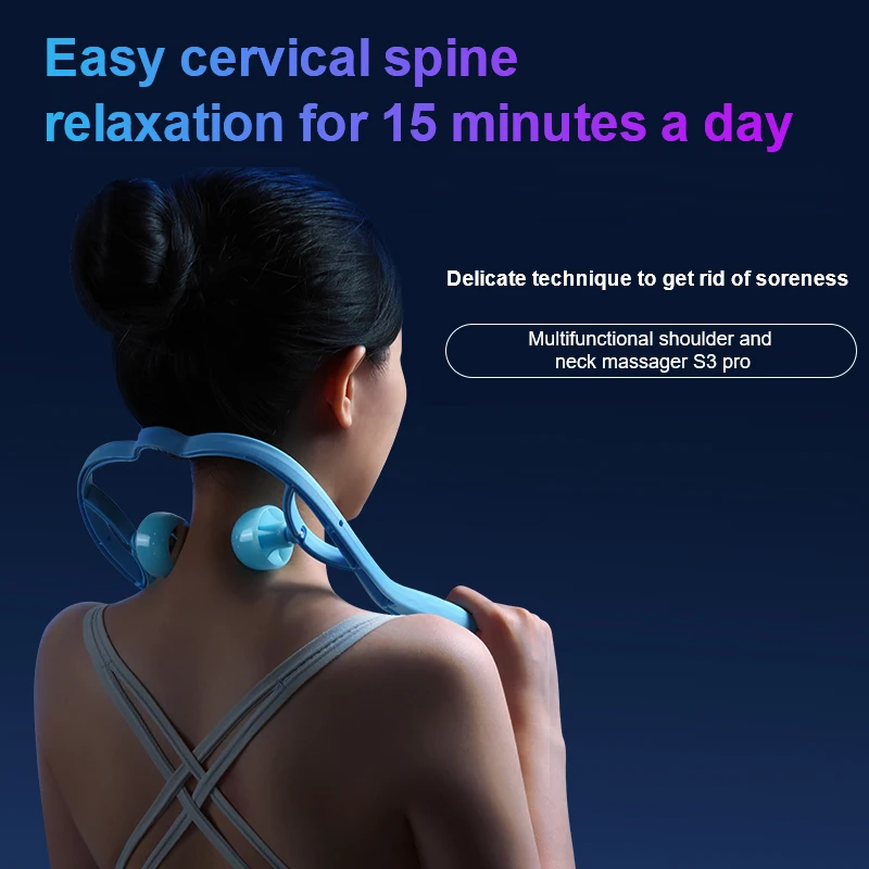 

Portable Electric Manual Cervical Spine Shoulder And Neck Massager Dual-frequency Pulse Simulation Manipulative Massageador