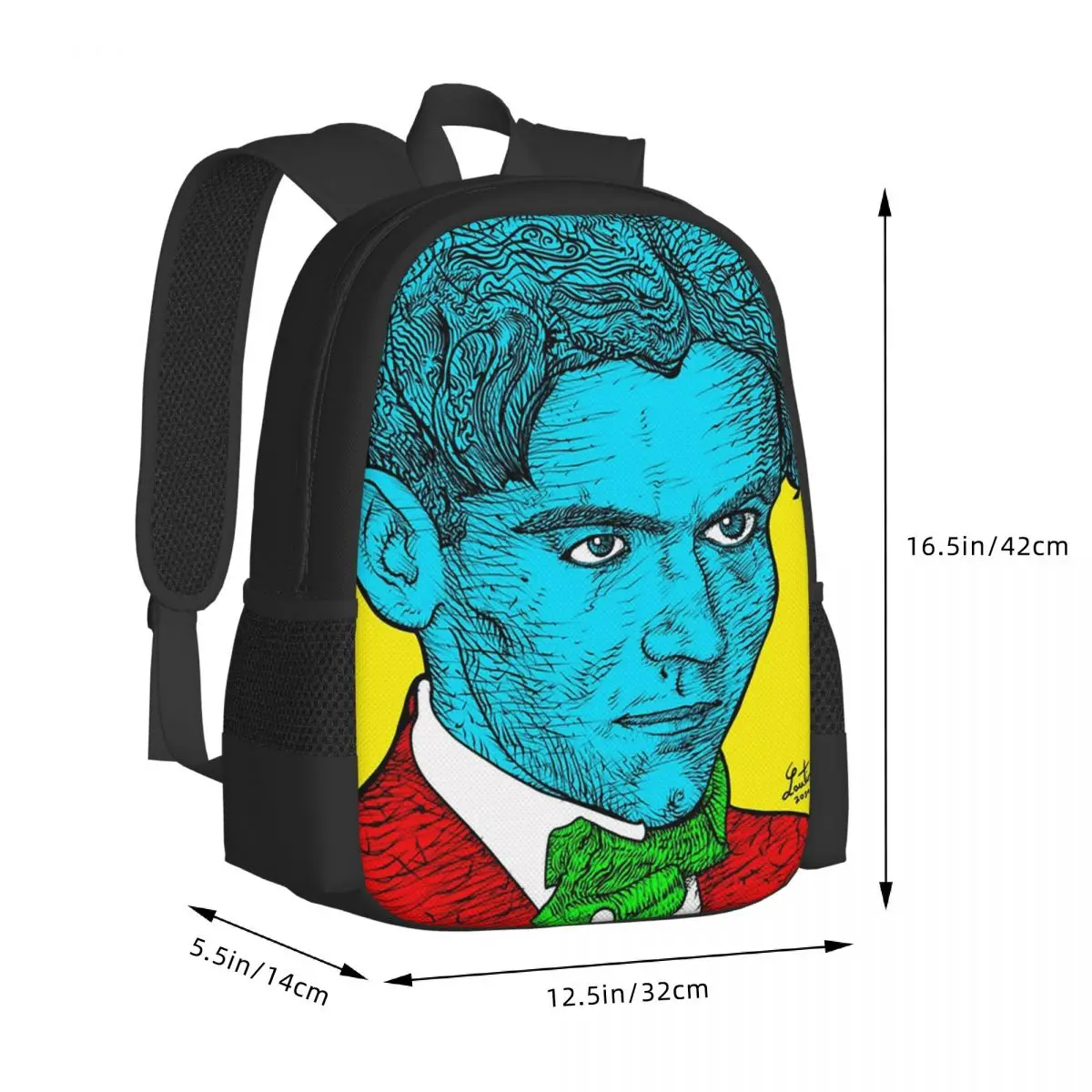 Фото Рюкзак Federico Garcia Lorca Portrait 16, хит продаж, вместительный рюкзак, школьная сумка, сумки на плечо для мужчин и женщин №3