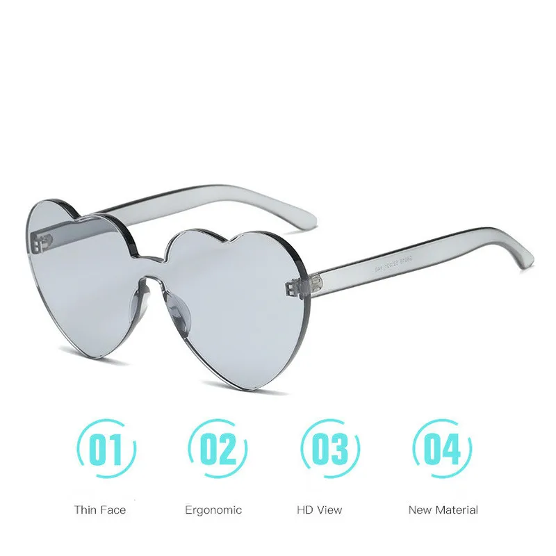 Новые очки для вождения с линзами любовного сердца женские прозрачные