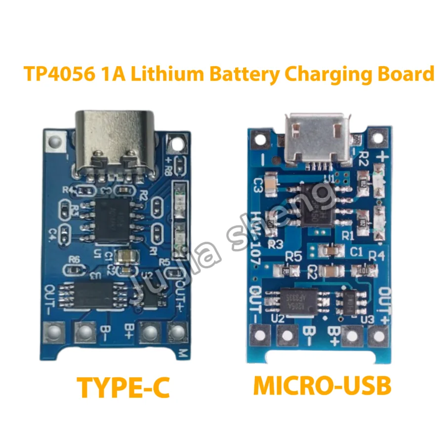 Фото 5-20 шт. TP4056 Type-C Micro USB 18650 1A плата зарядки литиевой батареи модуль интерфейс защита от зарядки 2-в-1 №1