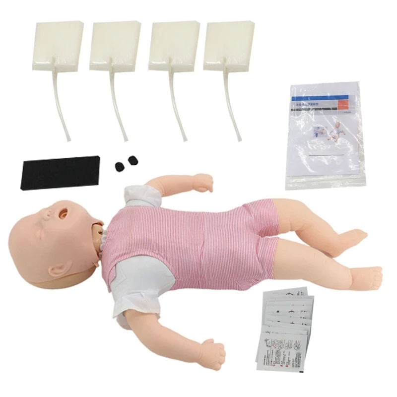 

Infant Airway Obstruction and CPR Training Model Baby Choking Simulation Kits for Pediatric First Aids Educational Model