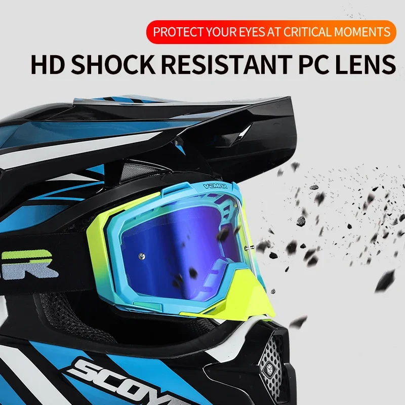 VEMAR очки для мотокросса мотоциклетные солнцезащитные MTB MX ATV силиконовые