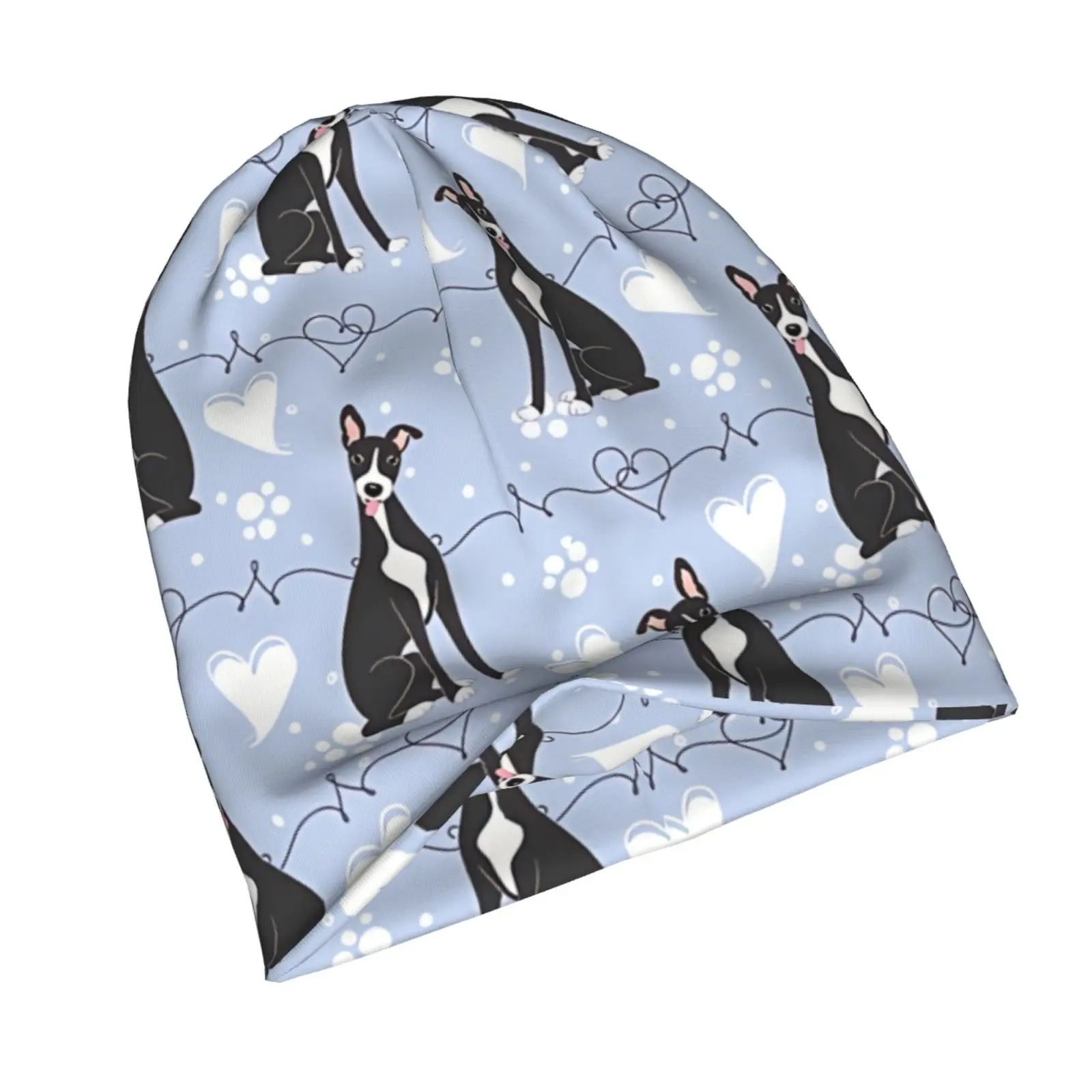 Шапка-бини Унисекс С Изображением Грейхаунд Борзых, Теплая Черная ...