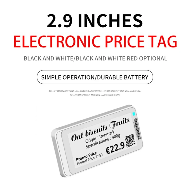 Обновление 2 9 дюймовый экран Eink ценник дисплей полка этикетка Управление по Bluetooth
