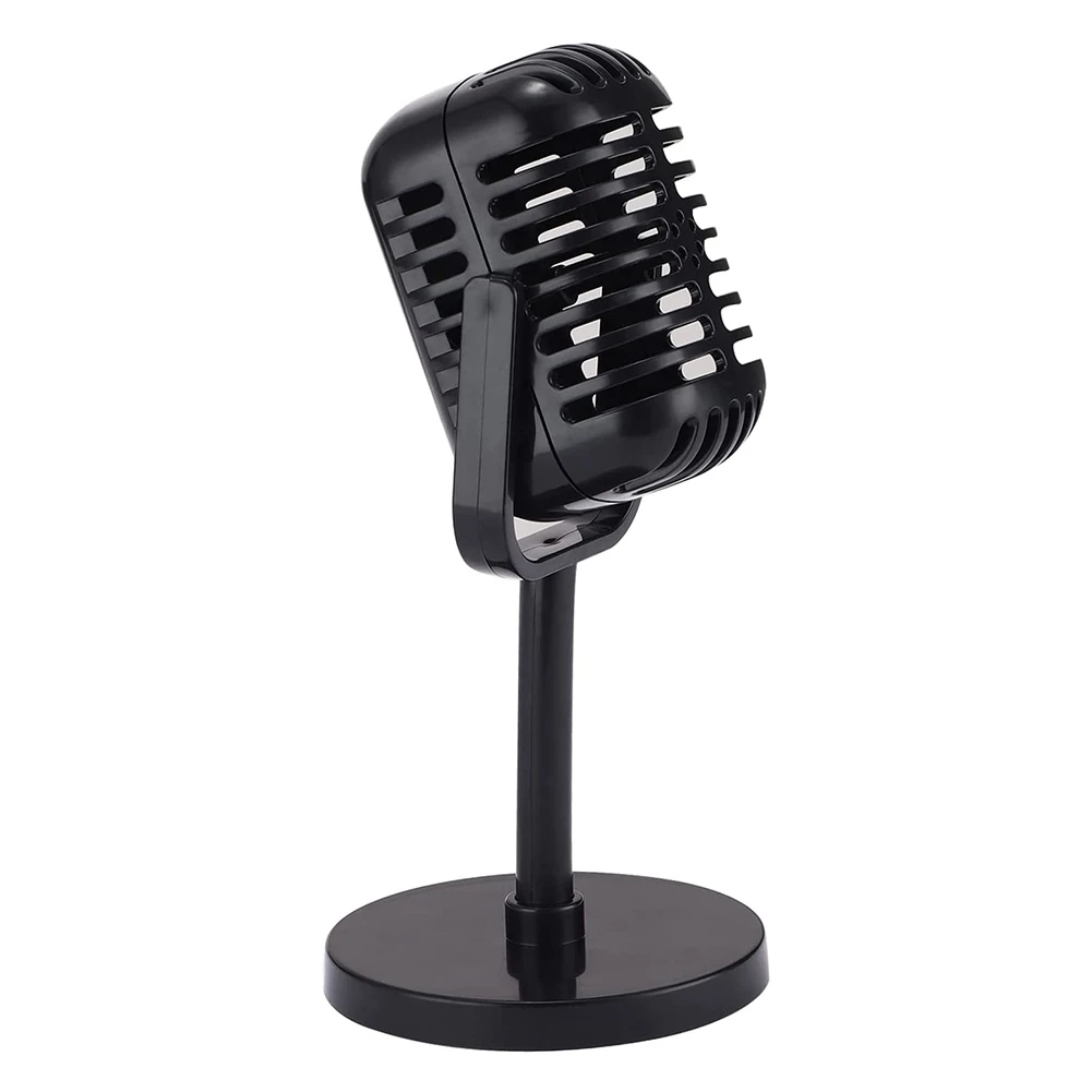 

Vintage Microphone Prop,Plastic Fake Microphone,Retro Microphones for Costume & Role Play,Antique Microphone