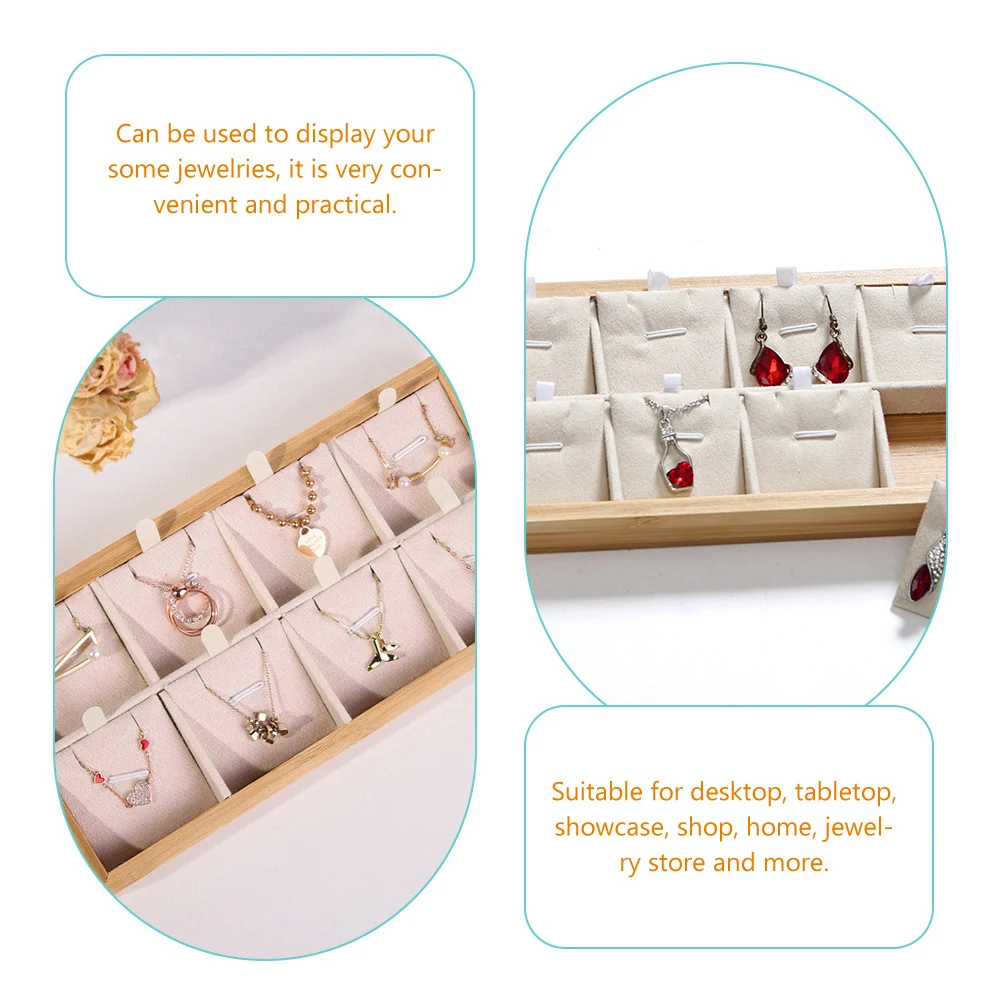 Tray Jewelry Showcase Display Storage Holder Organizer Ring Case Earring Grid Earrings Necklace Box Watch Bracelet Stackable