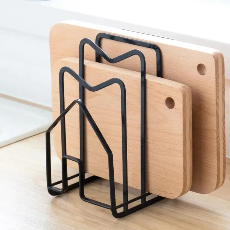 

Kitchen Organizer Iron Pot Lid Rack Multi Layer Rack Shelf Stand Rustproof Cutting Board Practical Kitchen Organizer