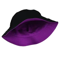 bucket hat sun block reversible design cotton solid color solid color hat for outdoor