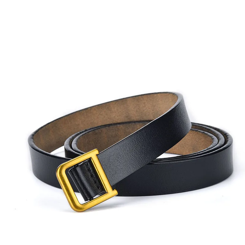 Женский узкий ремень из натуральной кожи Роскошный дизайнерский брендовый с