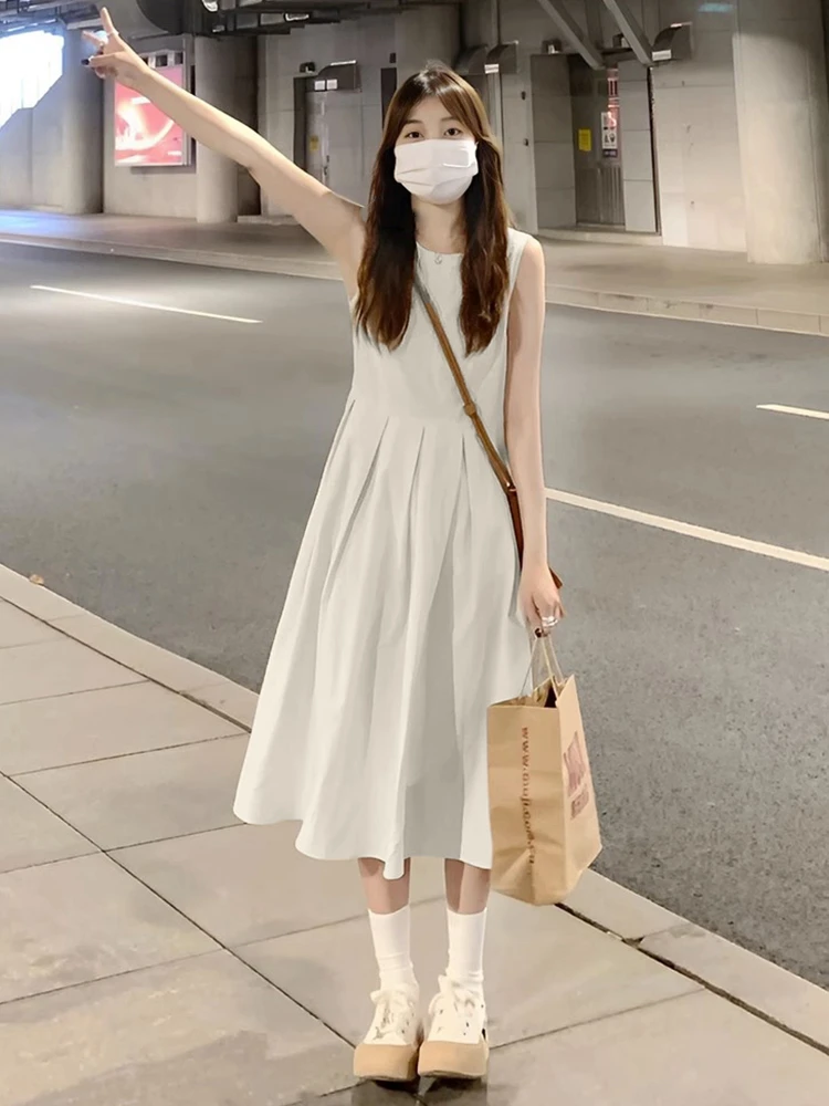 Маленькое белое платье для женщин новинка лета 2024 перерыв на чай французский