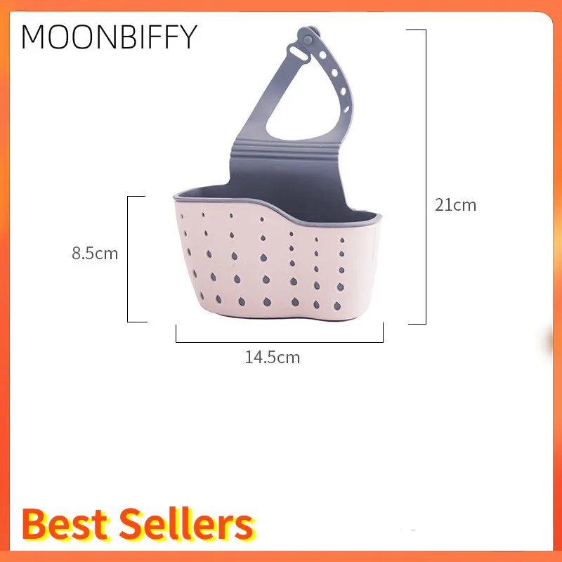 

1pcs Kitchen Accessories Utensils Adjustable Organizer Snap Sink Soap Sponge Holder Kitchen Hanging Drain Basket Kitchen Gadgets