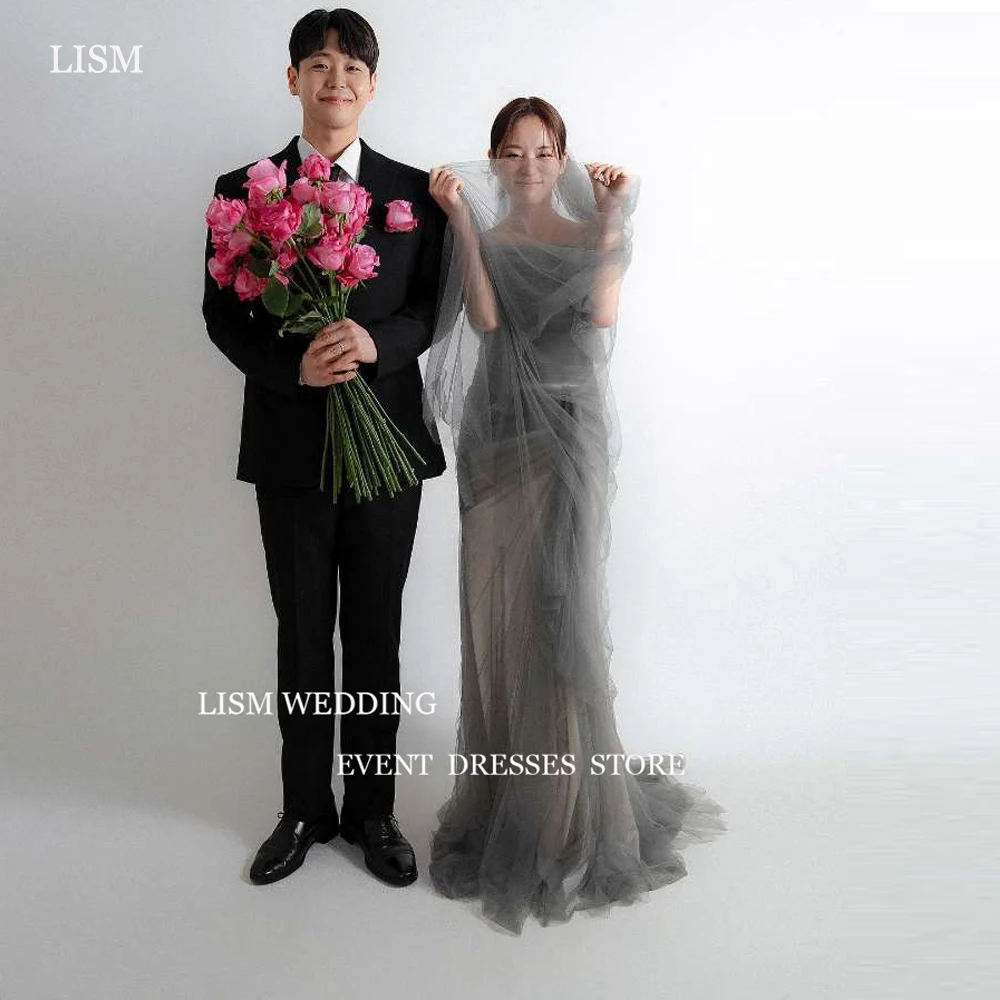 LISM Феи пыльный мягкий тюль Русалка Вечерние платья Корея Свадьба фотосессия без