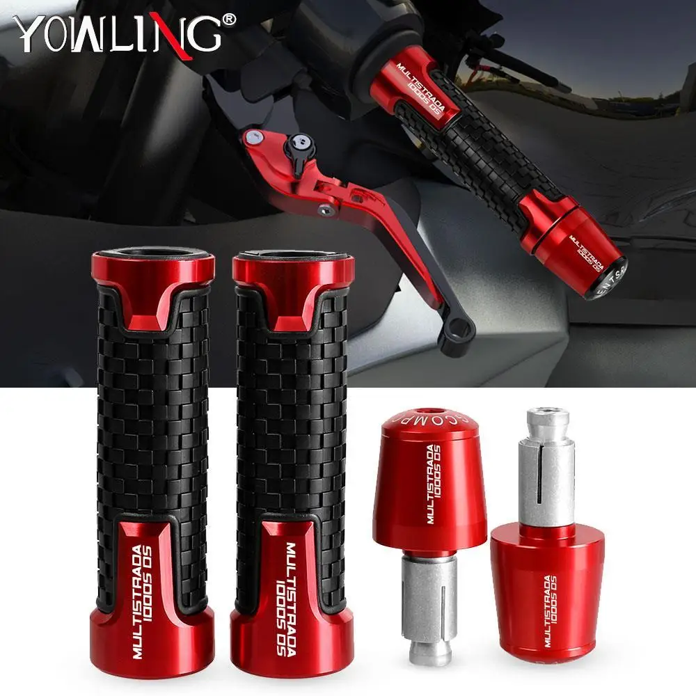

CNC Handlebar Rubber Gel Hand Grips Brake Hands FOR DUCATI MULTISTRADA 1000 SDS 2005 2006 2007 2008 2009 Handle bar Grip Ends