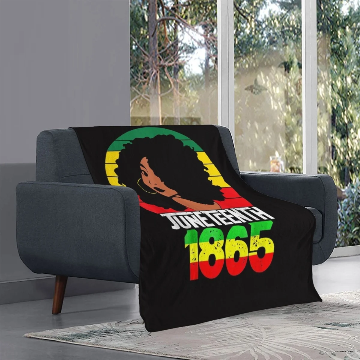 

TOADDMOS Comfortable Warm Office Nap Throw Blankets Black History Month Junetenth 1865 Printing Adult Children Sofa Bed Blanket