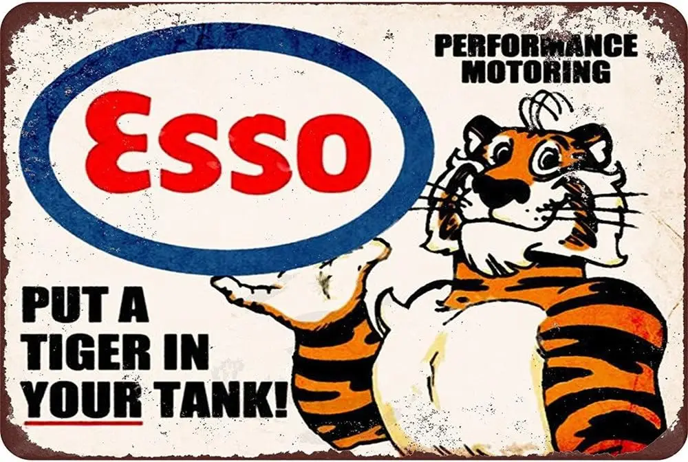 Esso Put a Tiger in Your Tank металлическая жестяная вывеска Clemson настенная декоративная для