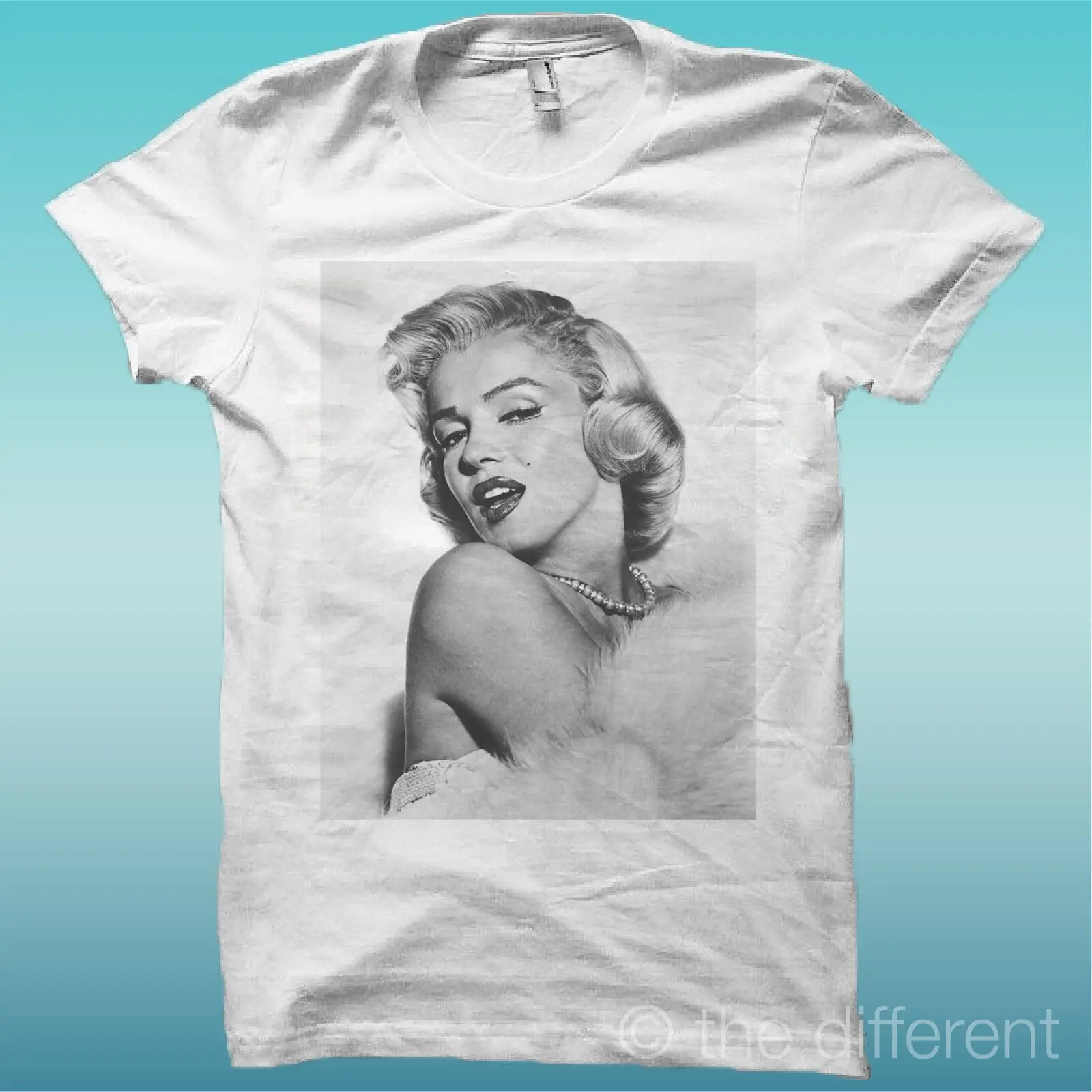 

T-shirt " Marilyn Monroe " Colour White The Happiness Is Have My T-shirt New