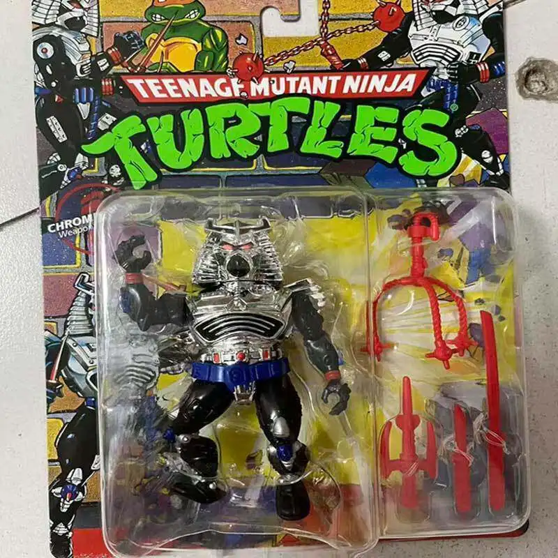 Фото Горячая распродажа: Фигурка-модель Playmates Teenage Mutant Ninja Turtles - Стальной Хвост, Антракс, Хромированный Купол, Подарок №4