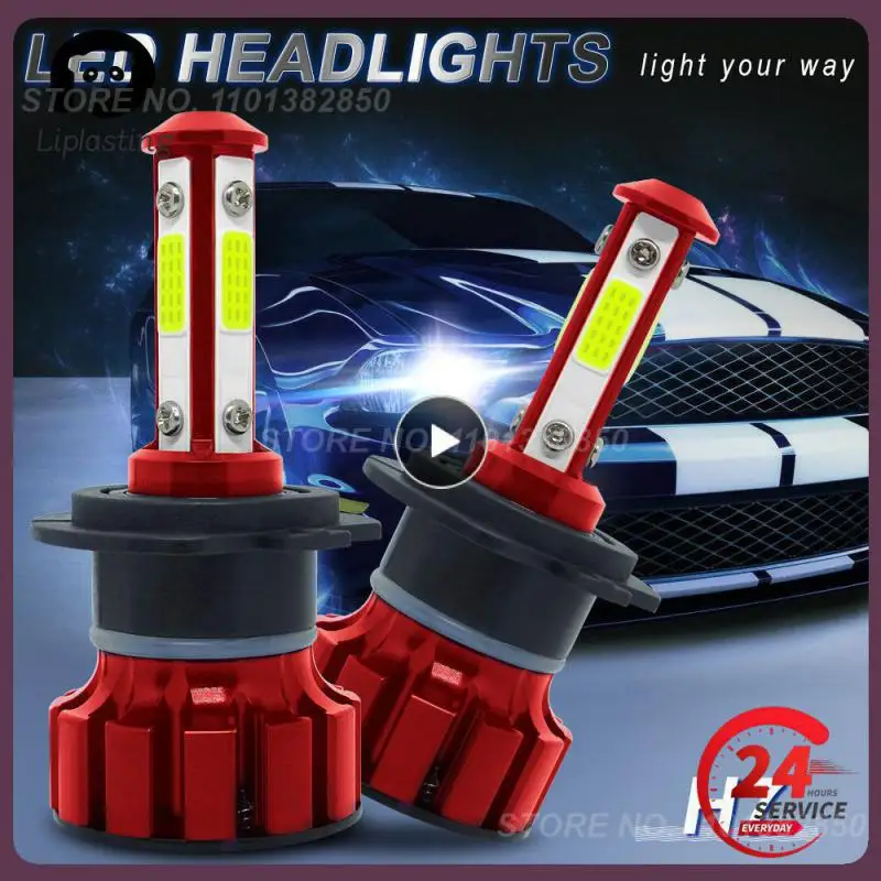 

Автомобильные светодиодные Автомобильные фары, универсальные автомобильные фары высокой яркости, светодиодные лампы для фар H7, автомобильные аксессуары, Четырехсторонние, 360 градусов