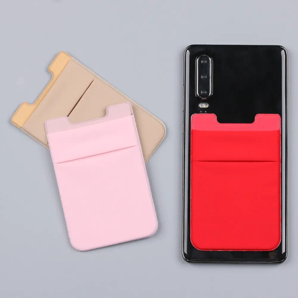 New Adhesive Sticker Phone Pocket Cell Phone Stick On Card Wallet Stretchy Credit Cards ID Card Holder Pouch Sleeve