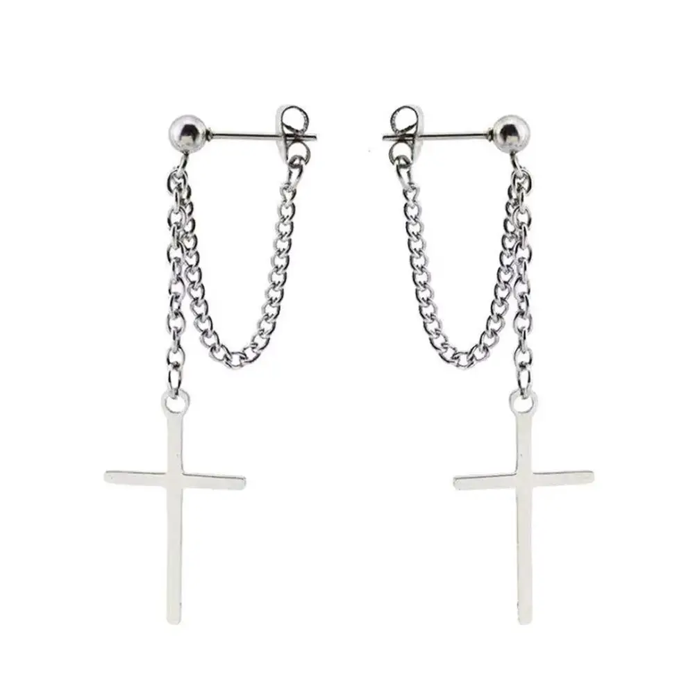 Женские серьги-подвески в виде креста уникальные Винтажные серьги-гвоздики с