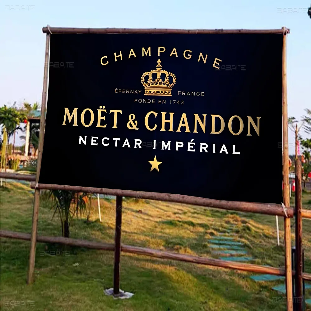 Champagne M-Moet &ampChandon Advanced Printing Коммерческий рекламный флаг баннер для вечеринок