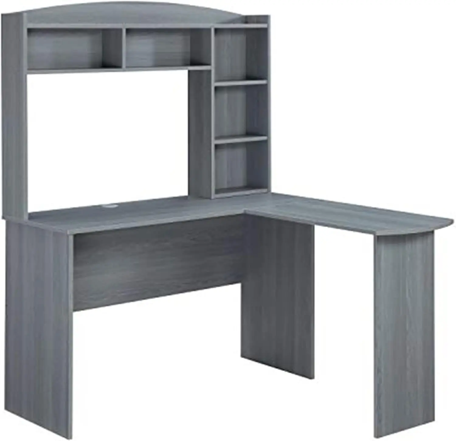 

Hutch L-Shaped Computer Desk, Grey