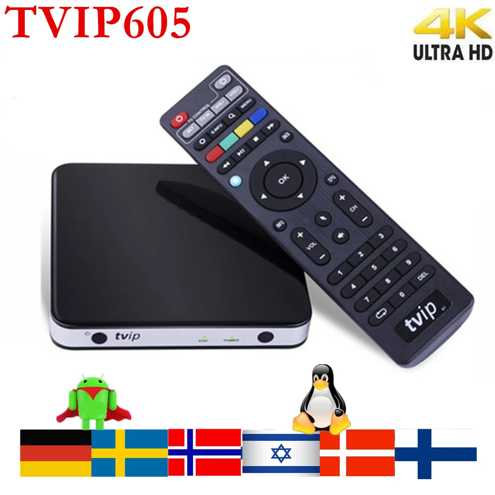 Orijinal tvip605 TV kutusu 4K HD Linux Android tvip 605 Amlogic S905X 2.4/5G WIFI H2.65 akıllı Iptv kutu seti üstü kutusu TVIP530 tvip525
