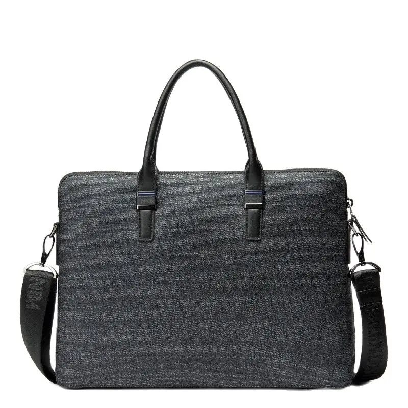 BISON DENIM fashion luxury men bag split leather business men briefcase laptop bag brand male handbag shoulder bags