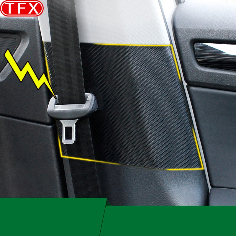 

For Skoda Kodiaq 2017-2020 Car Styling PU Leather Seat Belt Buckle Protection Pad Anti-scratch Soundproof Sticker Accessories