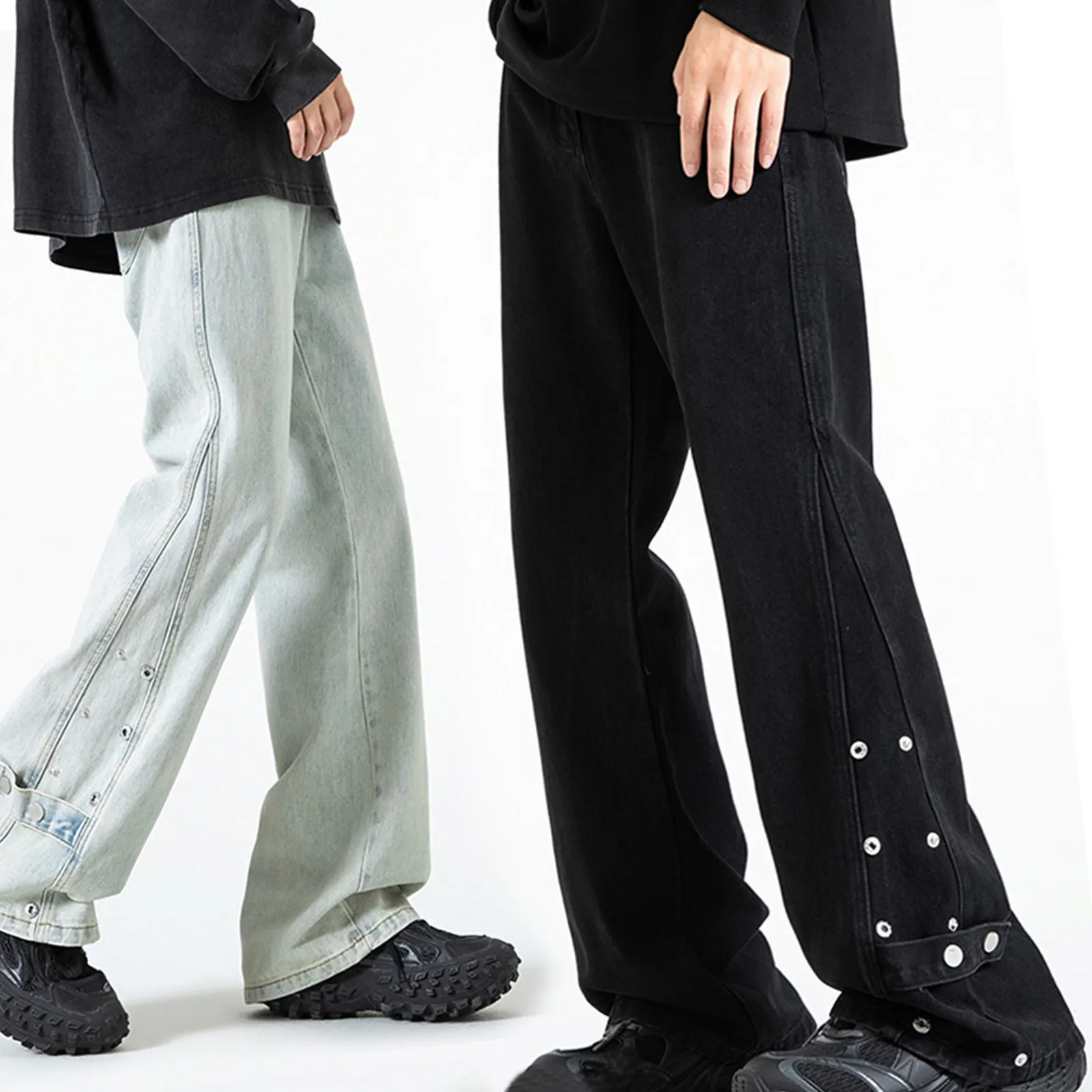 Мужские синие мешковатые джинсовые джинсы с карманами High Street свободные