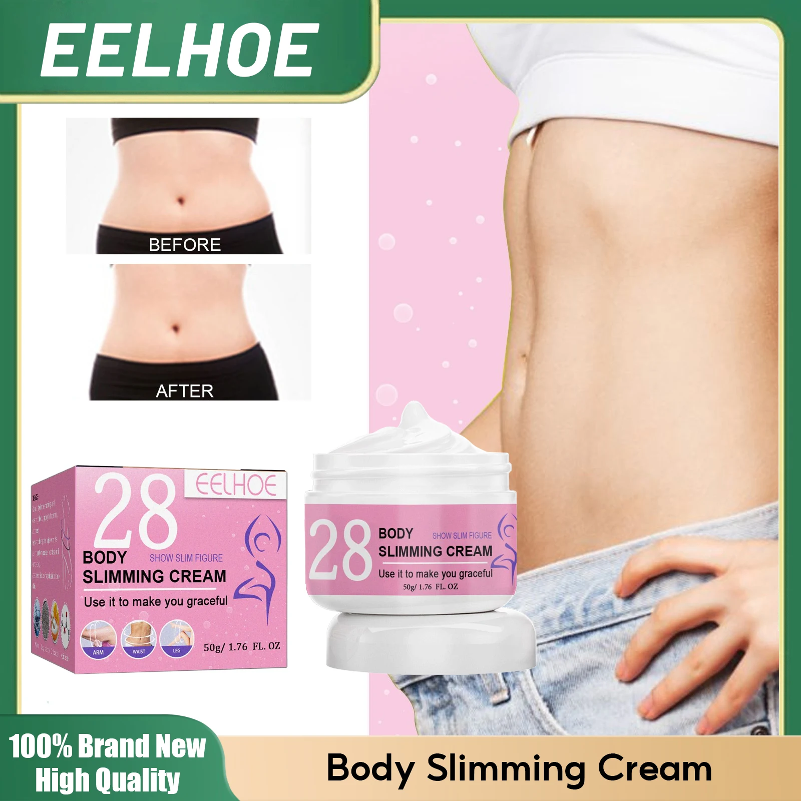

Body Slimming Cream Remove Cellulite Sculpting Weight Loss Belly Waist Thigh Tighten Firming Shaping Body Fat Burning Cream 50g