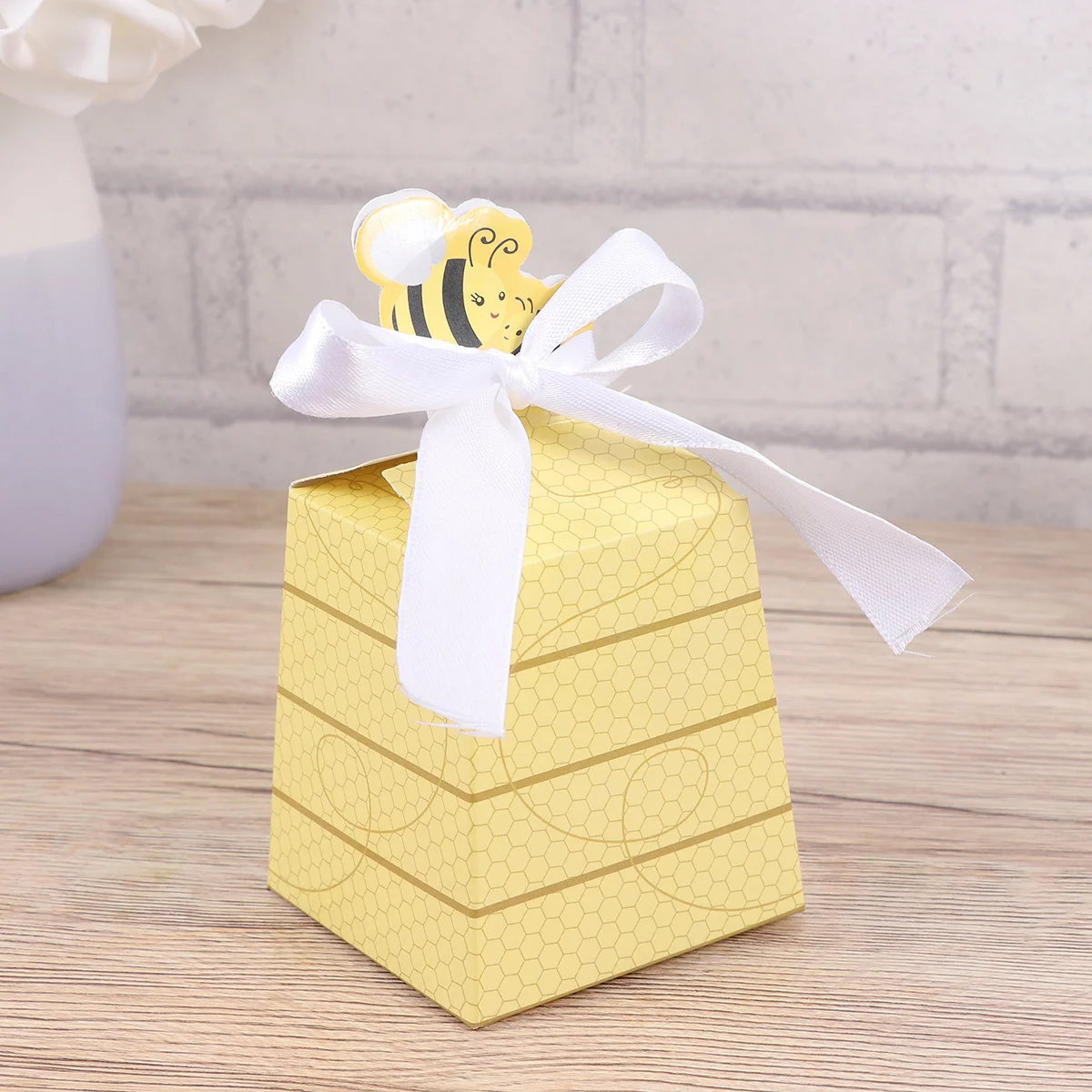 

Gift Boxes Wedding Case Candy Box Packaging Chocolate Pouch Storage Nut Paper Biscuit Cookie Present Bowknot Treat Shower Bridal