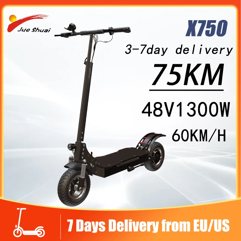 

X750 1300W Electric Scooter 60KM/H Speed Long Range Foldable 10Inch Tires Electric Scooter for Adults Электросамокат E scooter