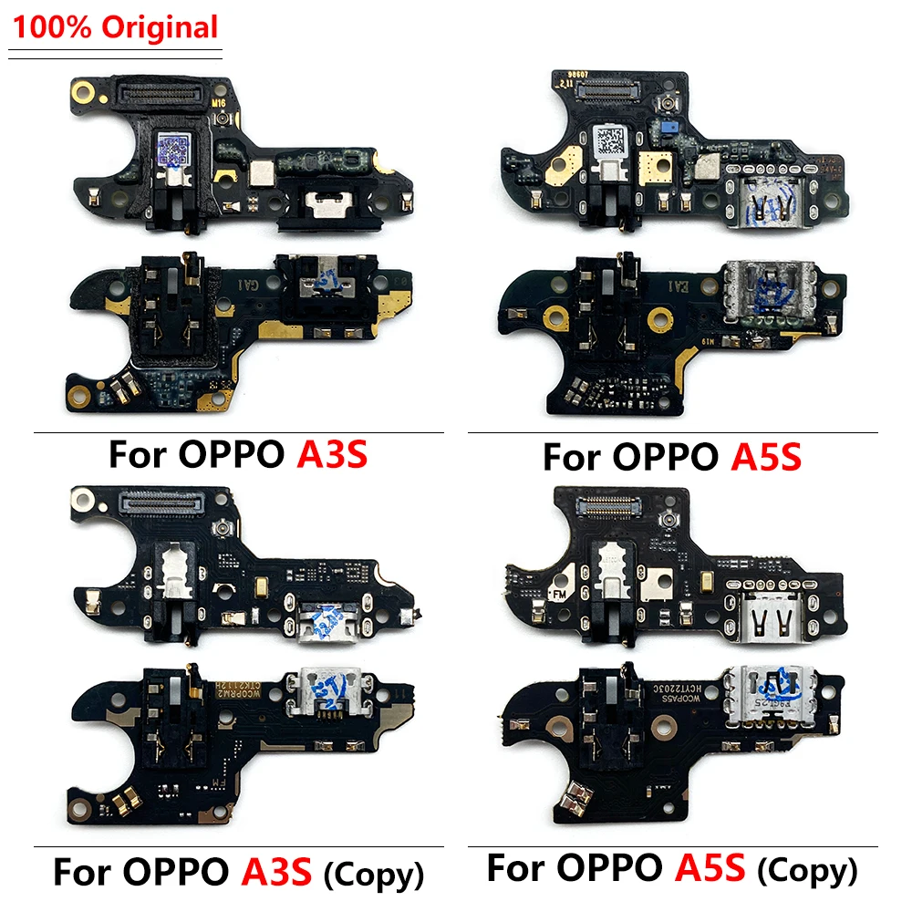 

5 шт. Оригинальный Новый USB-разъем для зарядки док-станция гибкий кабель для Oppo A1k A3S A5S Realme 8i зарядная плата Коннектор с чипом промо