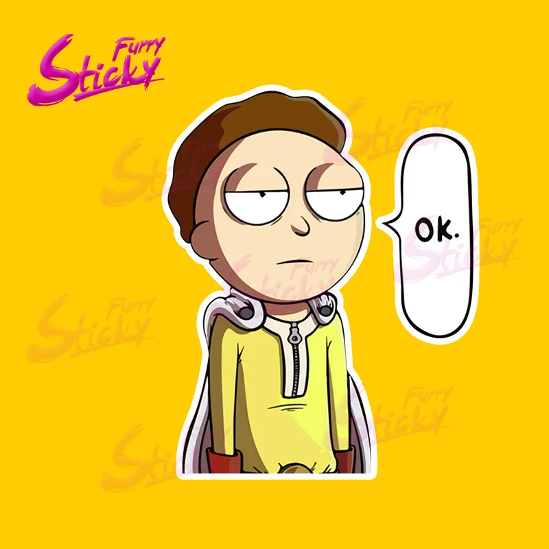 

Furry Sticky PUNCH MAN Saitama Anime Car Sticker Decal Mini Cooper Car Accessories Bumper Helmet Trunk Mazda Stickers