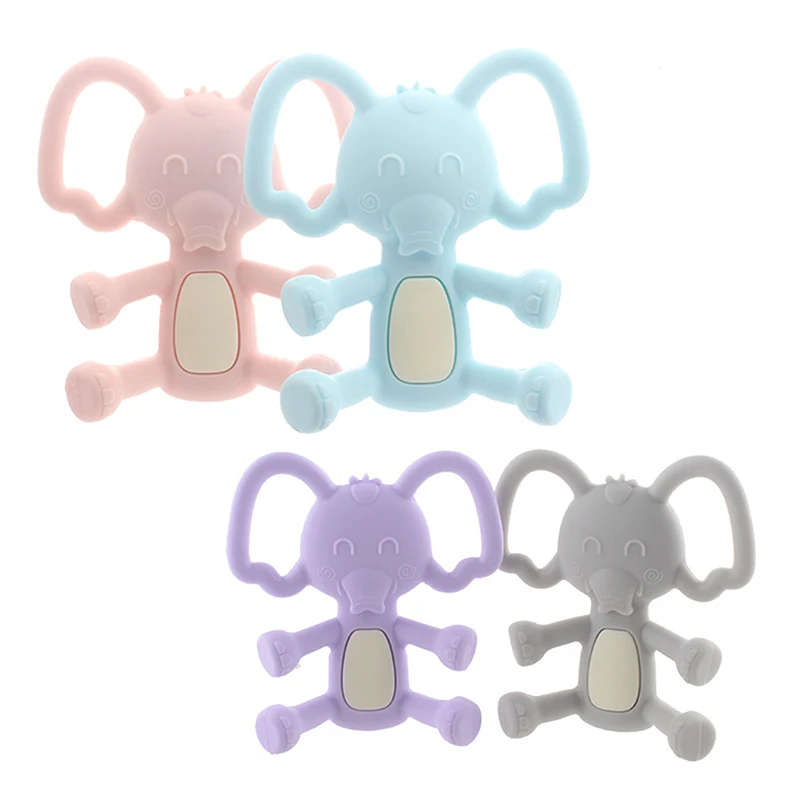 

Cartoon Animal elephant Baby Silicone Teether Food Silicone Teeth InfantNursing Teething Chewing Toy Shower Gifts Teeth Care