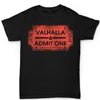 retro design norse vikings valhalla ticket t shirt short sleeve 100 cotton casual t shirts loose top size s 3xl