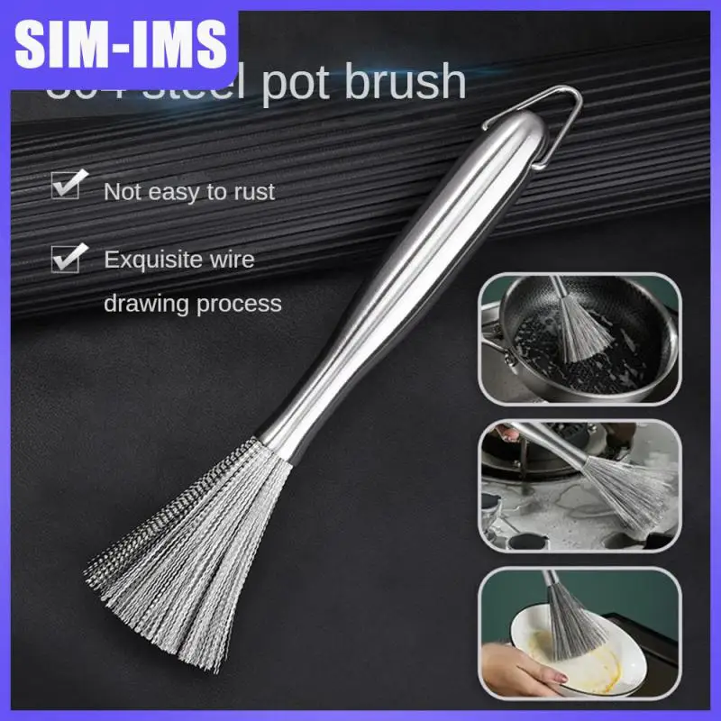 

Household Cleaning Tools Indoor Boutique Brush Portable Durable Long Handle Brush 1pcs Can Hang Cleaning Brush Pot Brush