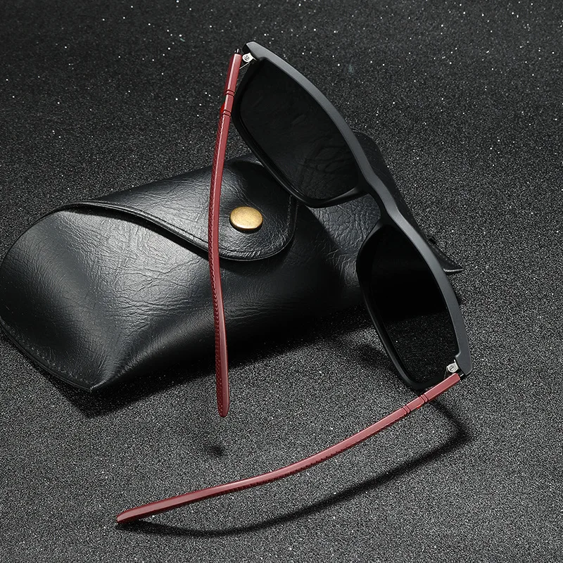 Солнцезащитные очки унисекс в квадратной оправе с поляризацией UV400