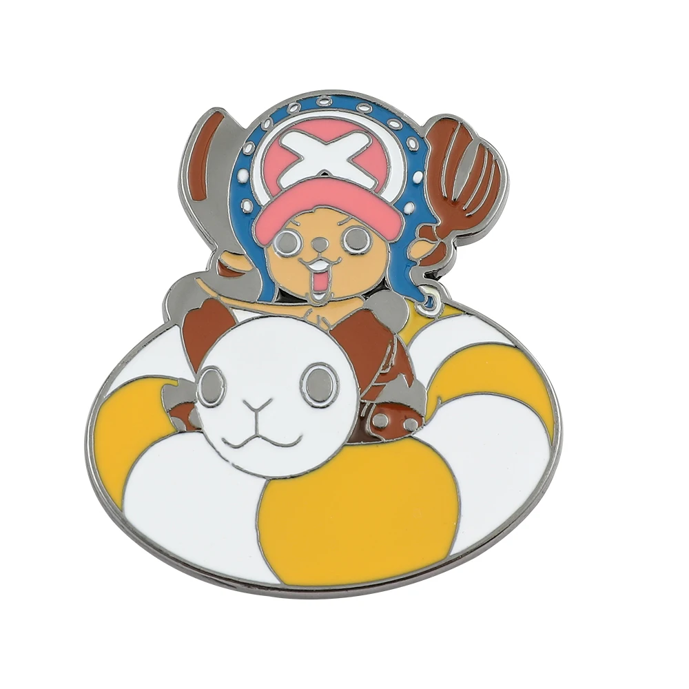 

Anime One Piece Lapel Pins Cute Tony Tony Chopper Figure Badge Brooch For Clothes Backpack Decoration