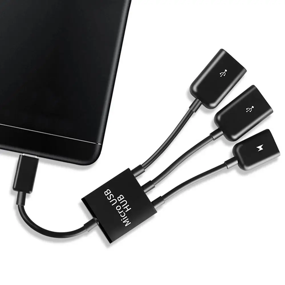 

3 In 1 Micro OTG USB Port Game Mouse Keyboard Adapter Cable Tablet Black Compatible All Tablet Cell Phone For Android Hot