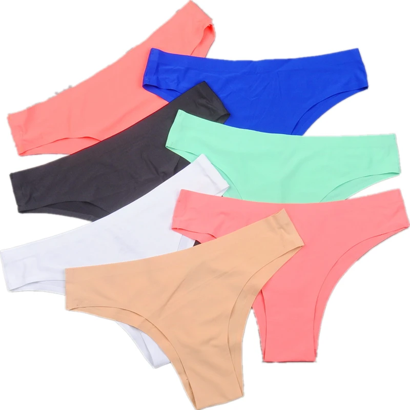 

2pcs Ladies Lace Transparent Thong Lightweight Hollow Mesh Low-Waist Cotton Crotch Underpants Women's T-pants Women's Panties