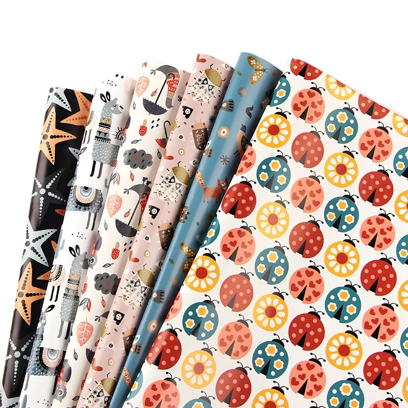 

Birthday Wrapping Paper for Boys, 12 Sheets Cartoon Animals Design Gift Wrap for Kids Birthday, Baby Shower and Holiday