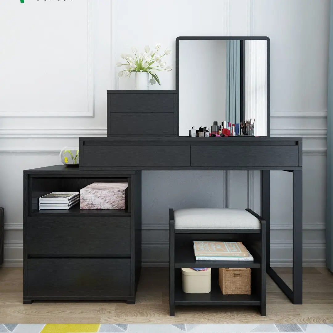 

Nordic black and white dressing table online celebrity ins wind bedroom dressing cabinet simple modern retractable economical dr