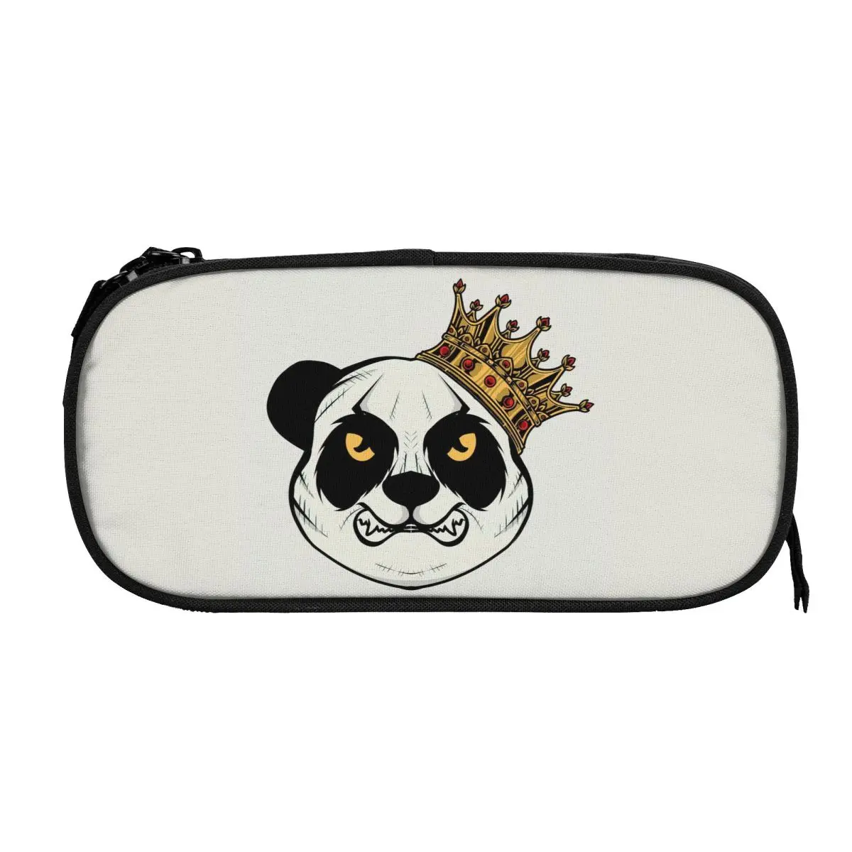 

Panda King Head Pen Box Student School Anime Zipper Pen Bag Child Stationery Bag pencase Gift