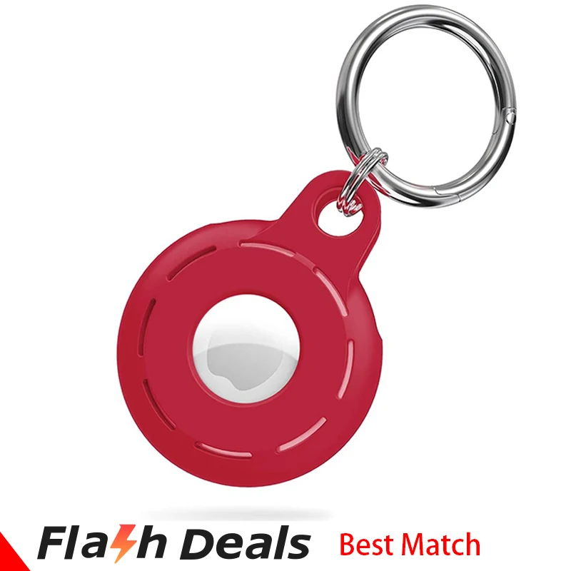 

For Apple Airtag Liquid Silicone Protective Case For Apple Locator Tracker Anti-Lost Device Keychain Protective Sleeve Case Hot